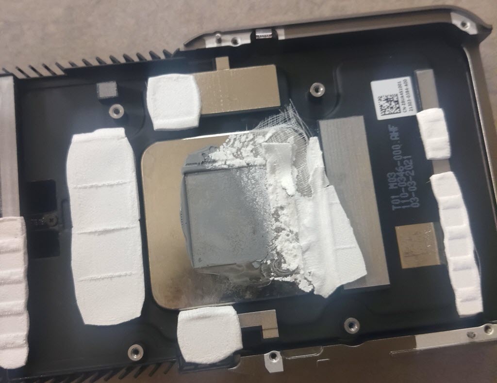 Poor quality thermal pads - compounded by poor placement