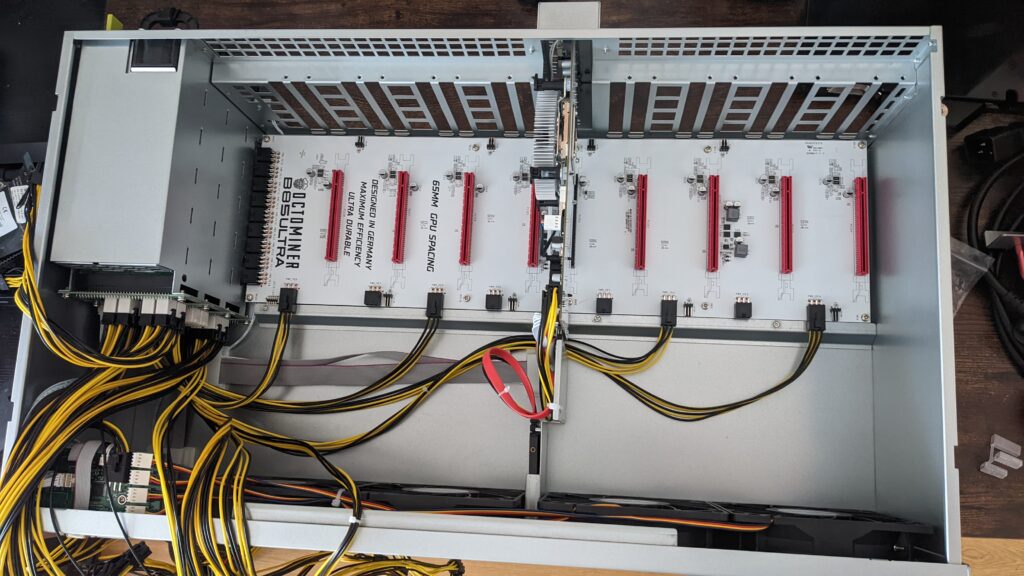 inside the octominer before install